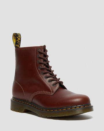 Dr Martens 1460 Men's Abruzzo Leren Veterlaarzen Heren Bruin Zwart | NL 292UZG